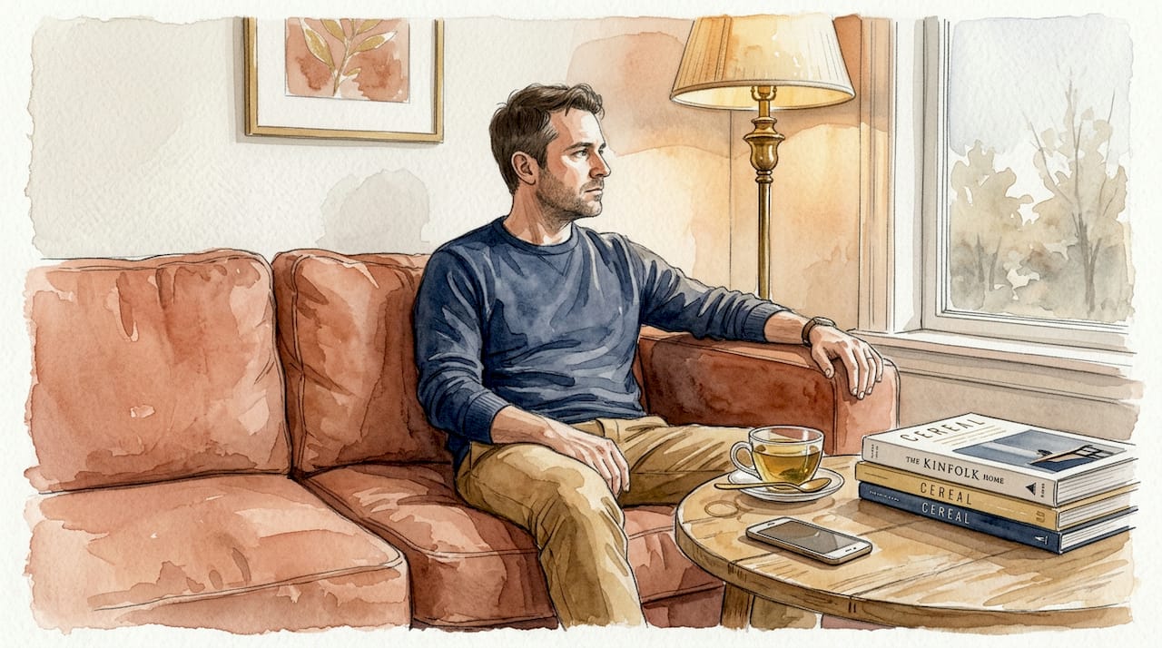 men sitting on the cauch