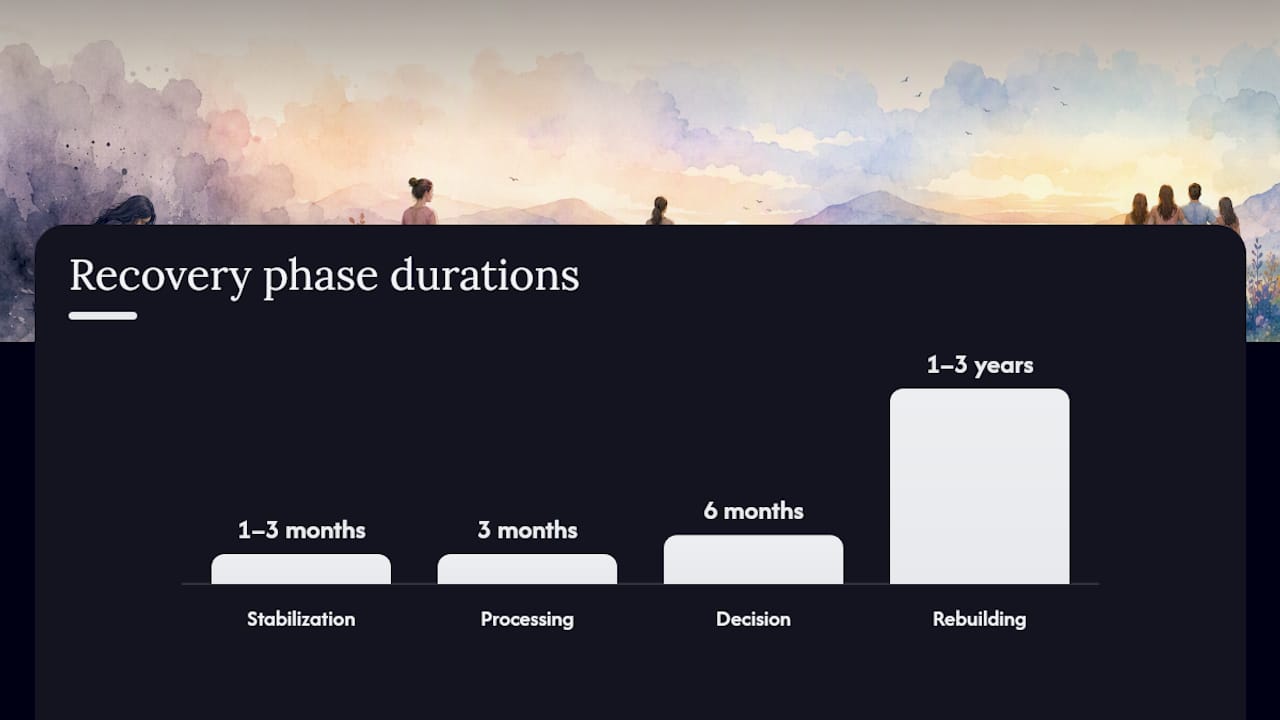 What are the most damaging recovery mistakes after an affair & what truly helps? 1 Timeline of betrayal recovery phases and durations