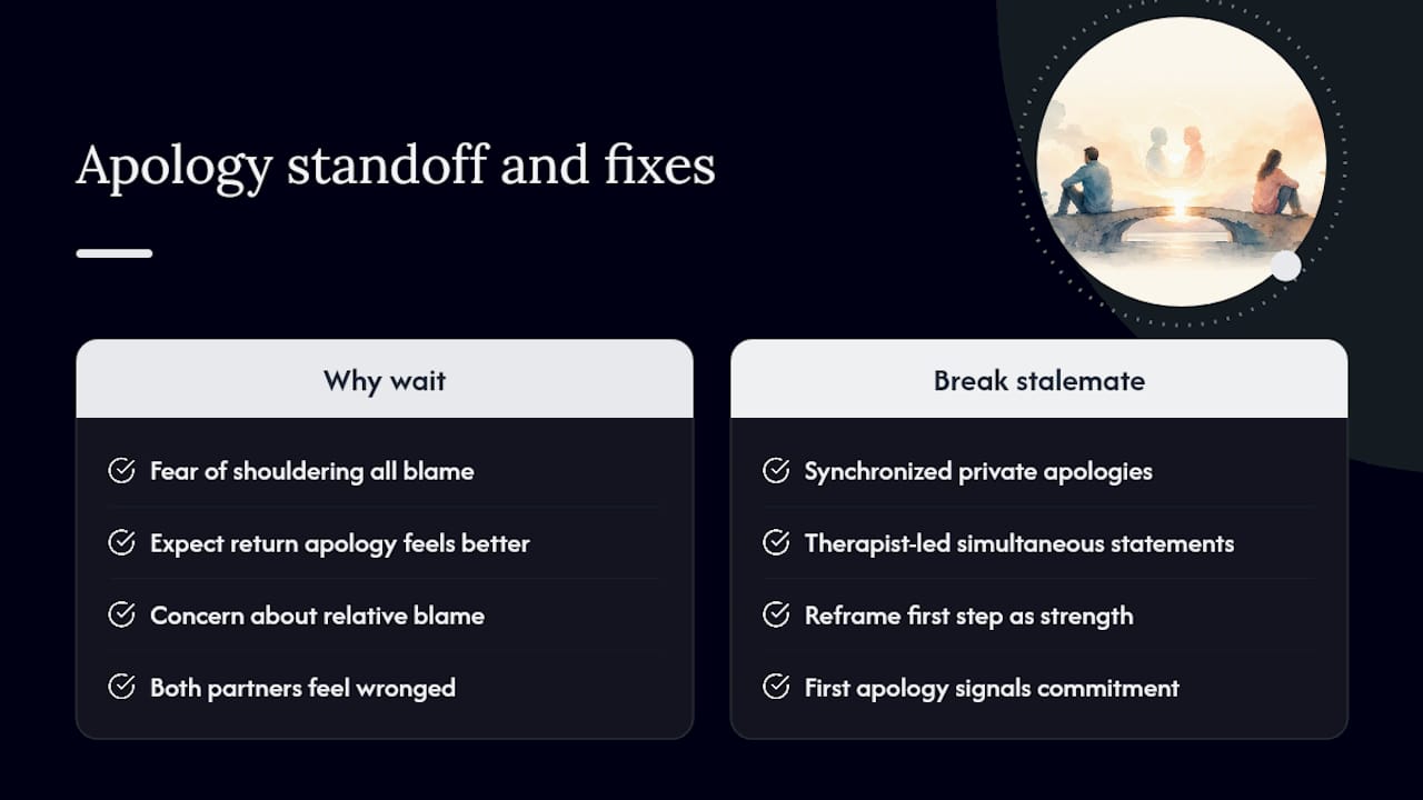 Why Saying Sorry First Feels So Hard for Both of You — overview diagram