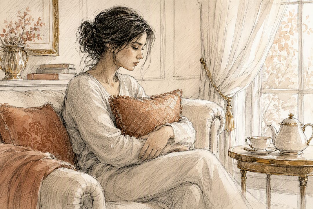 Trauma Bond After an Affair: What It Is, and How to Break It 3 Woman sitting withdrawn holding blanket