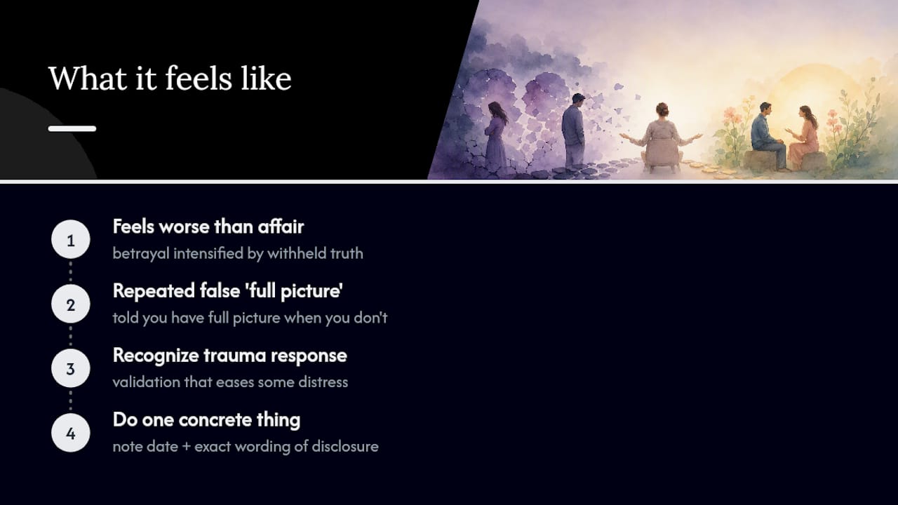 What Trickle Truth Actually Feels Like — overview diagram
